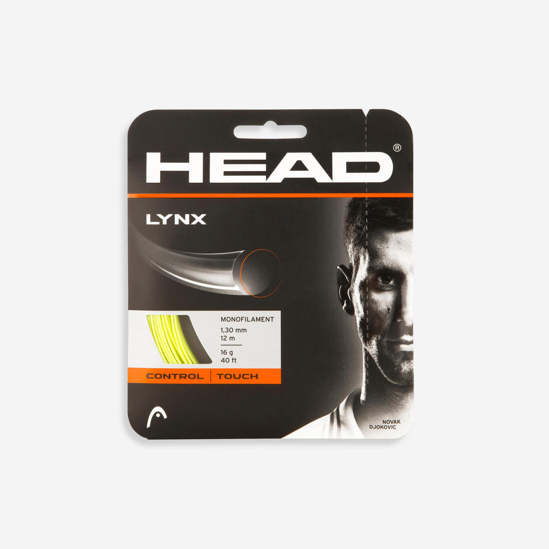 CORDAGE DE TENNIS MONOFILAMENT LYNX 1,30mm JAUNE