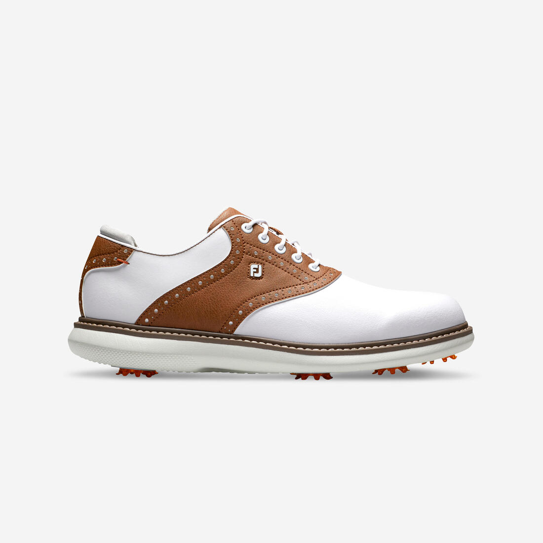 Chaussures de golf avec crampons homme Footjoy Traditions, blanc & marron – Default