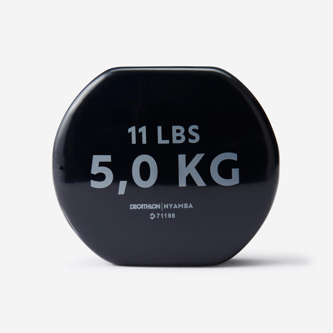 Paire d'haltères fitness 2*5 kg, fonte à 80% recyclée, noir