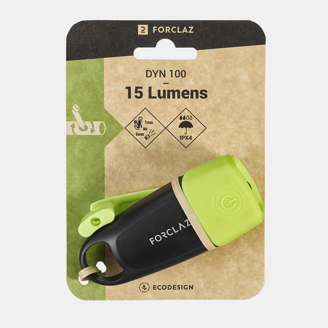 Lampe torche à dynamo, 15 lumens, DYNAMO 100
