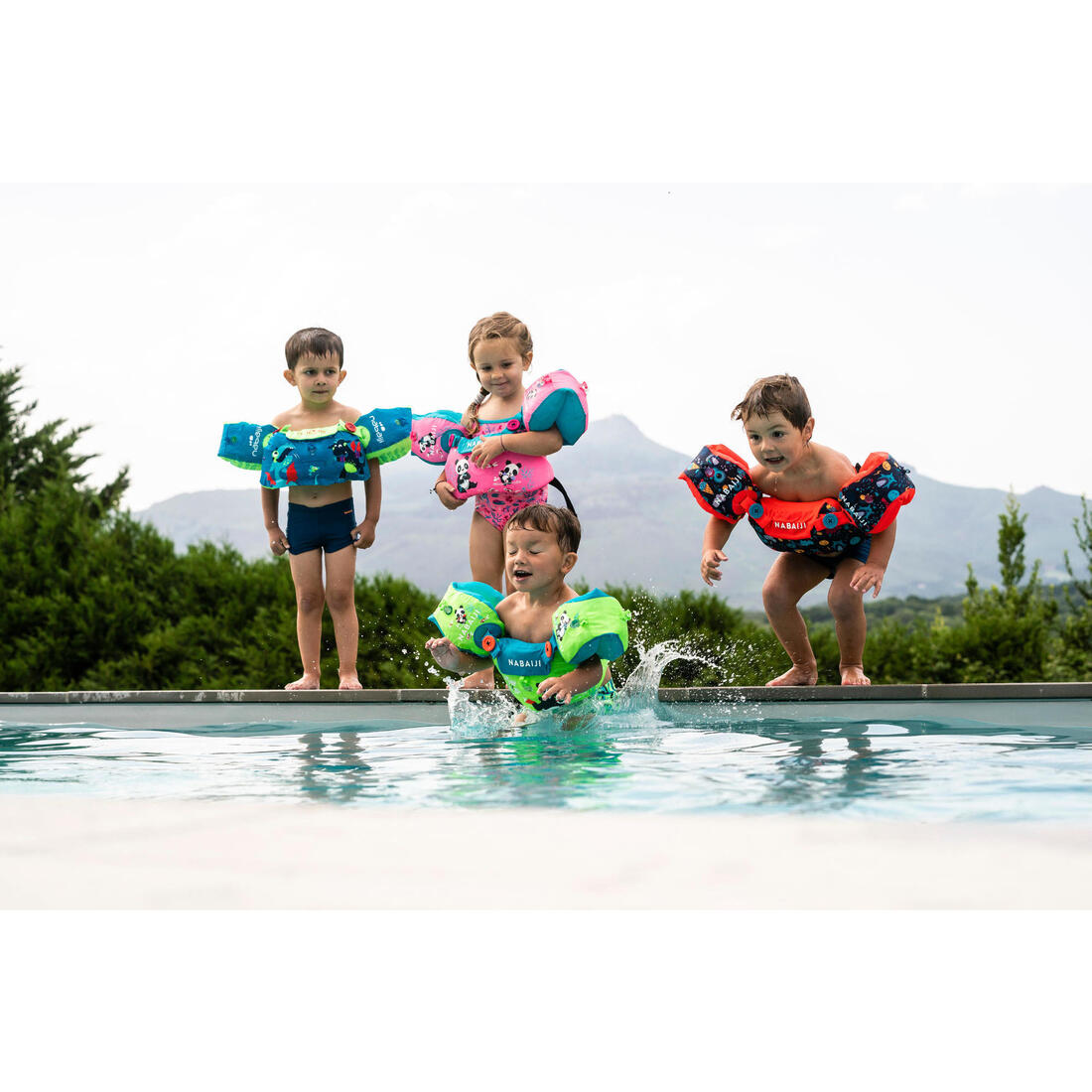 Brassards-ceinture piscine évolutif TISWIM enfant bleu "DRAGON"
