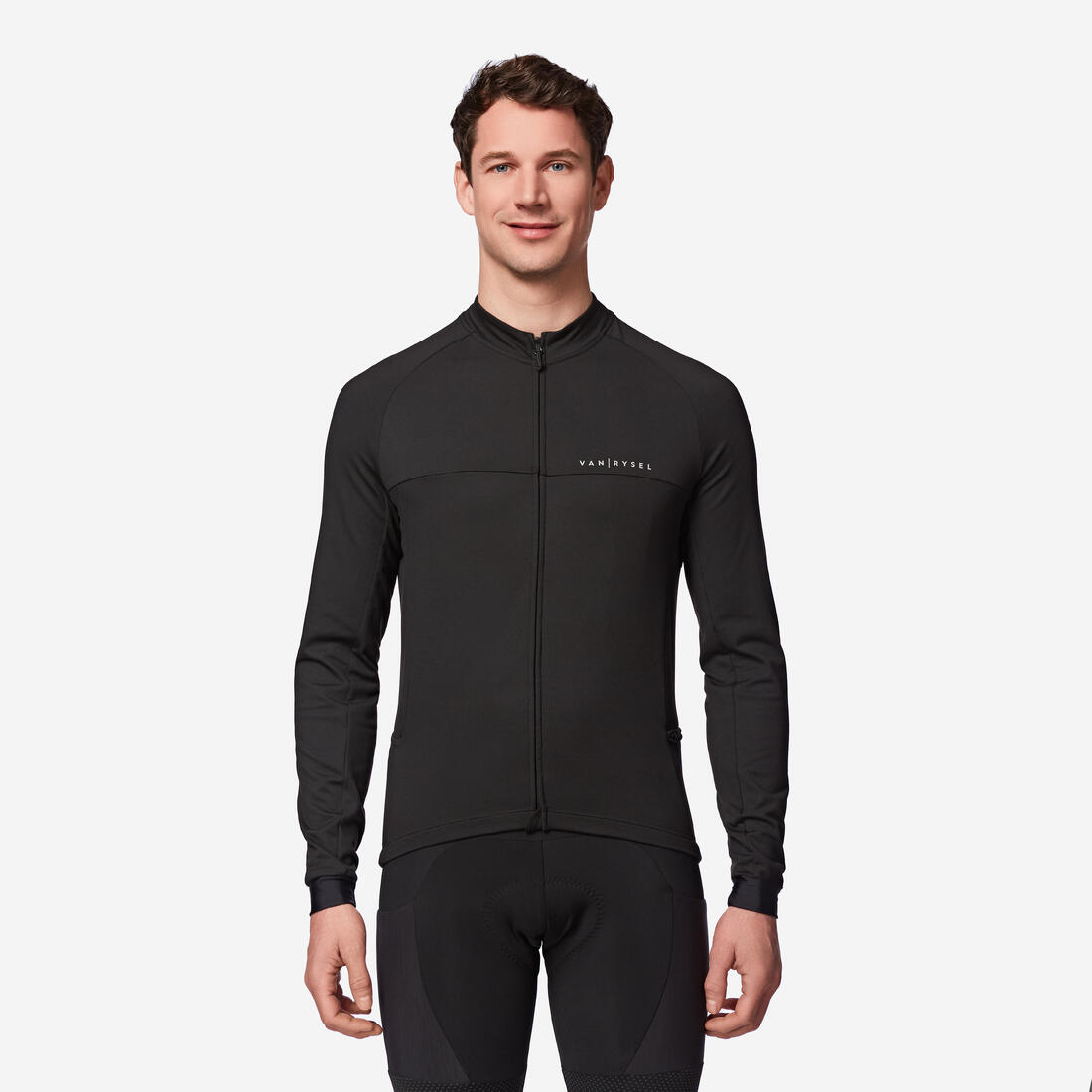 MAILLOT VELO ROUTE MANCHES LONGUES MI-SAISON HOMME - RC100 NAVY