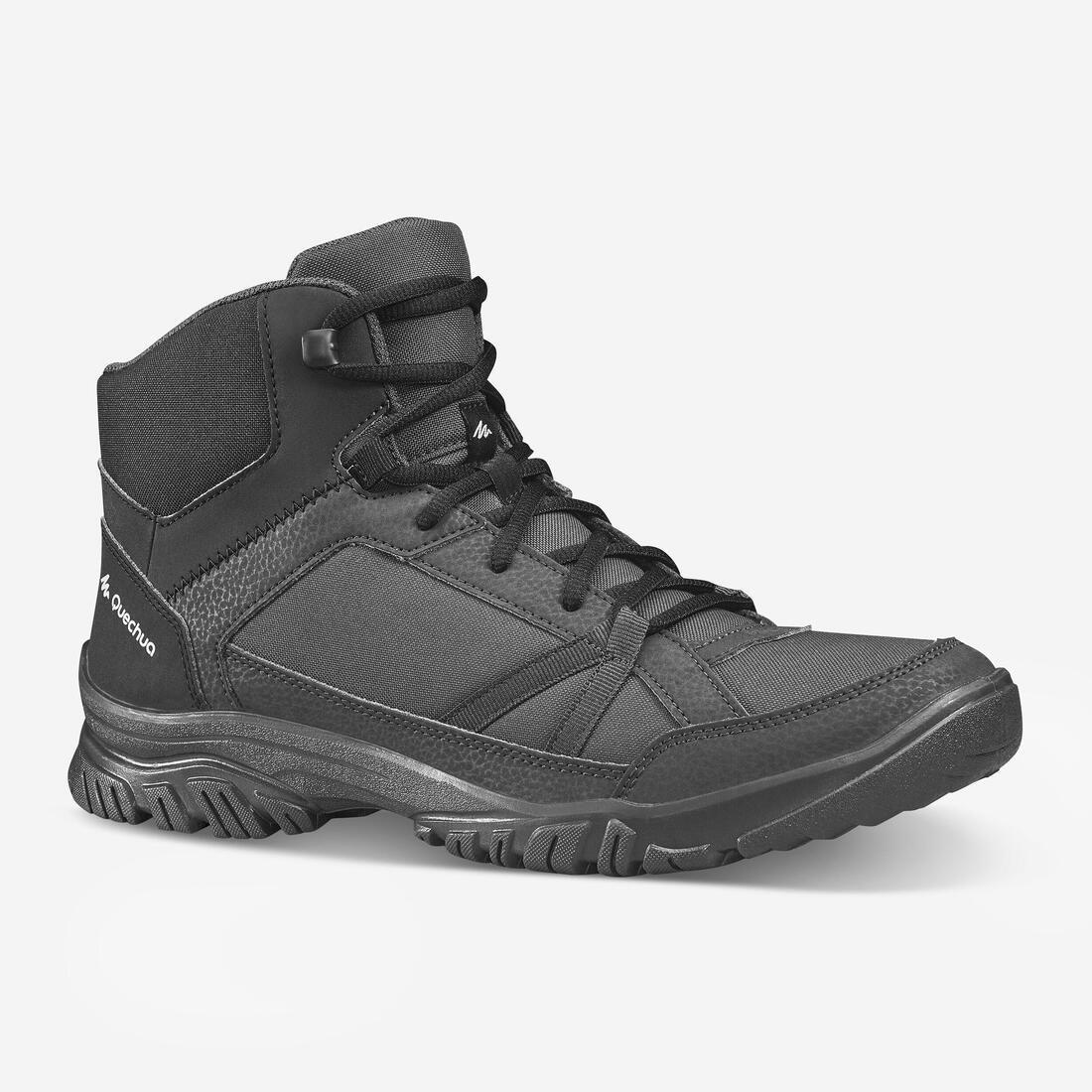 Chaussures de randonnée  - nh100 mid - homme – gris carbone