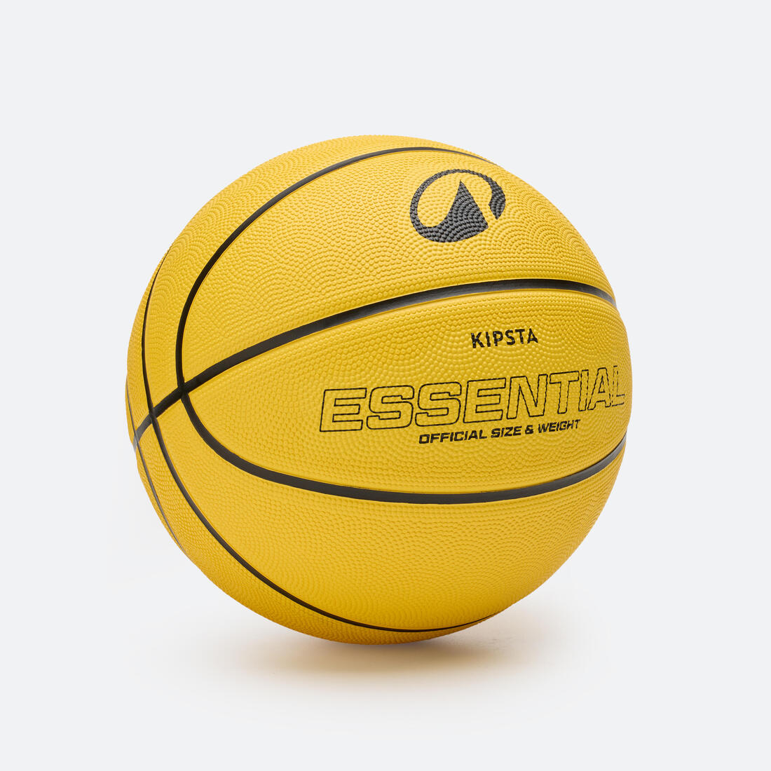 Ballon de basket r100 de taille 5 jaune jusqu'à 10 ans pour débuter.