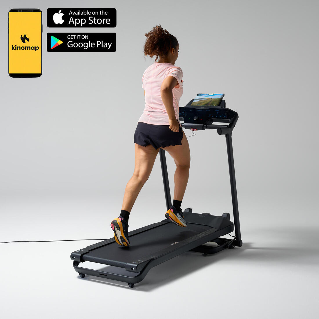 Tapis de course pliable 16km/h, RUN500 garanti par Decathlon