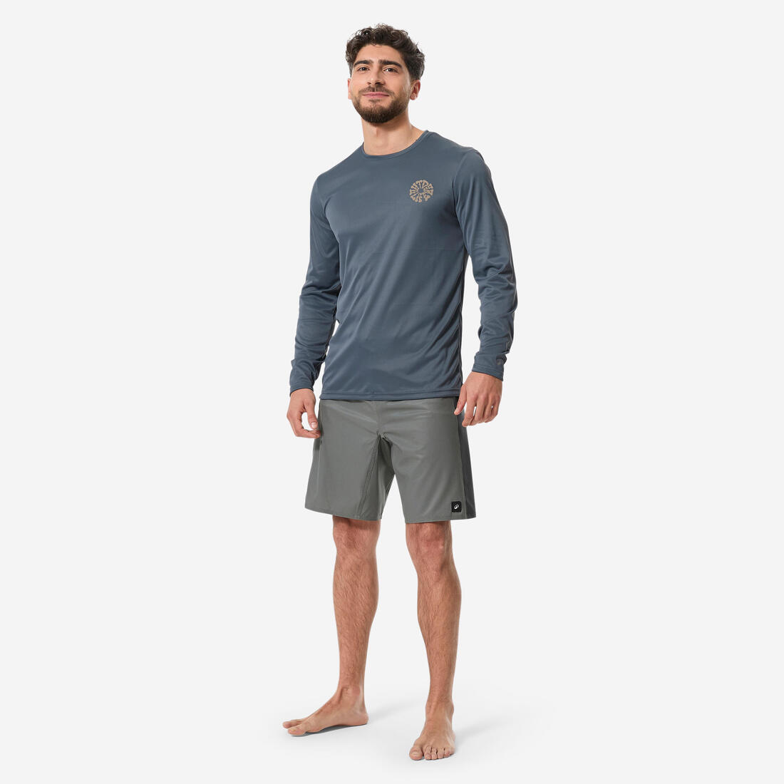 tee shirt de surf manches longues UPF50+ homme - flower