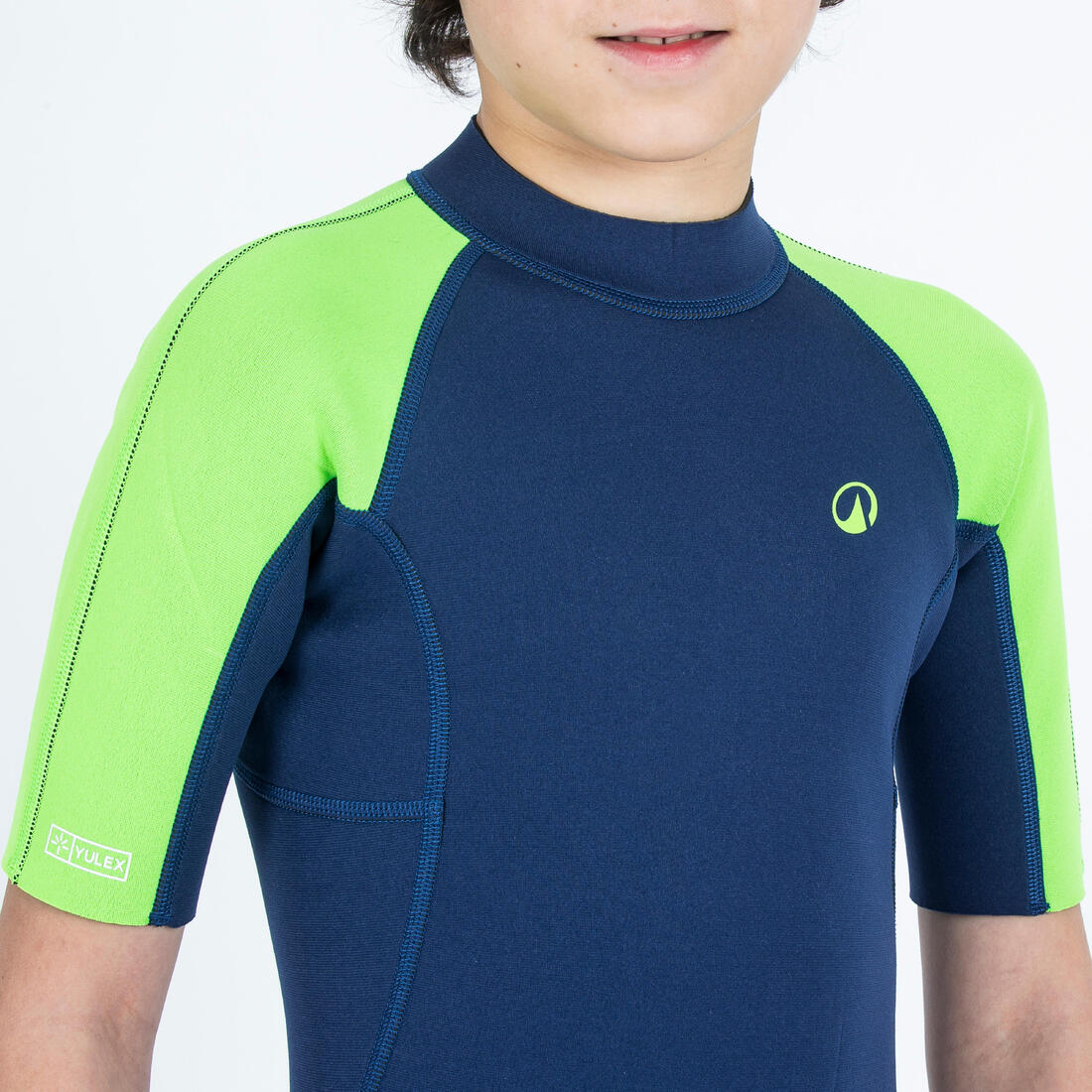 Combinaison shorty surf caoutchouc naturel Yulex 1,5mm enfant, 100