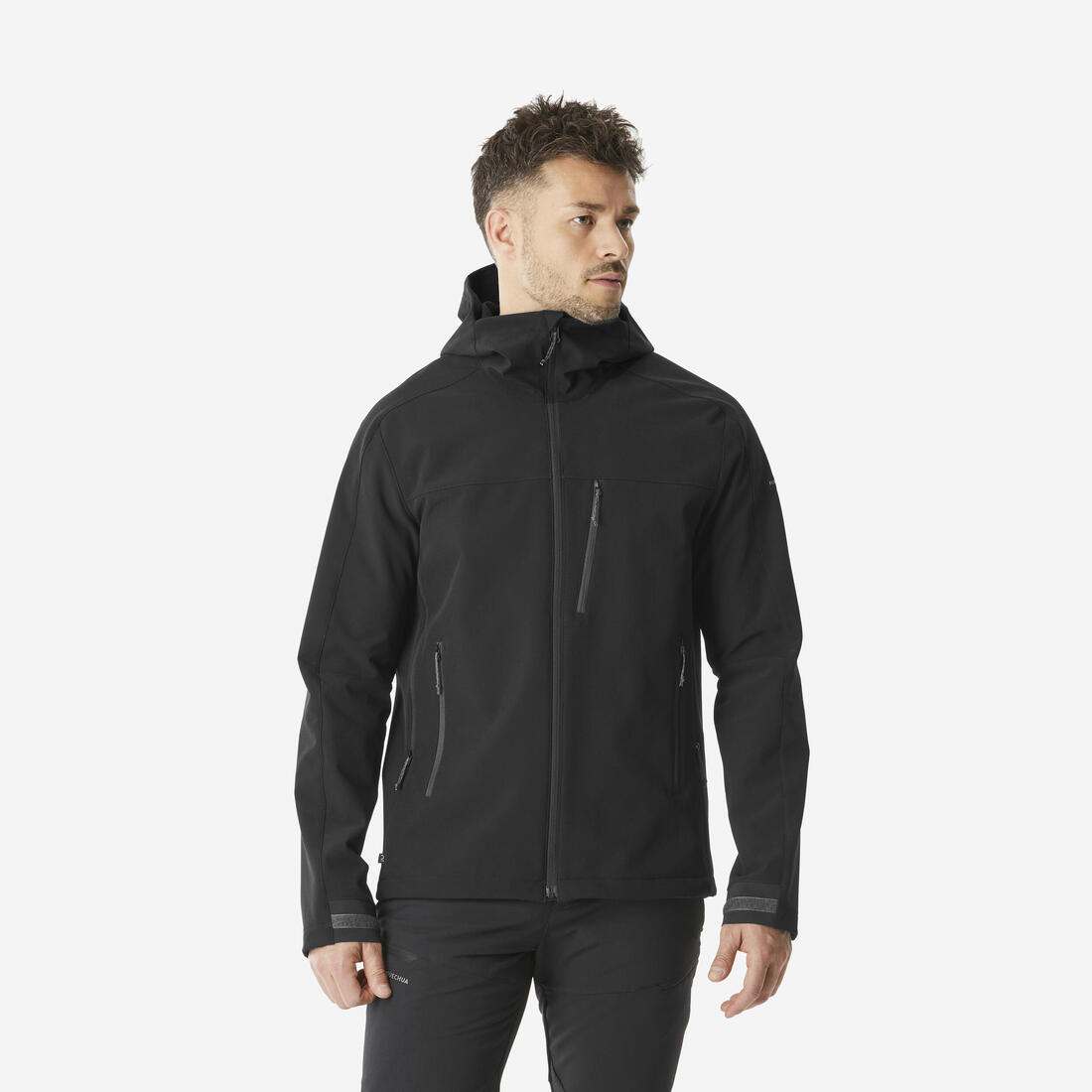 Veste de trek coupe-vent softshell homme, MT500 khaki