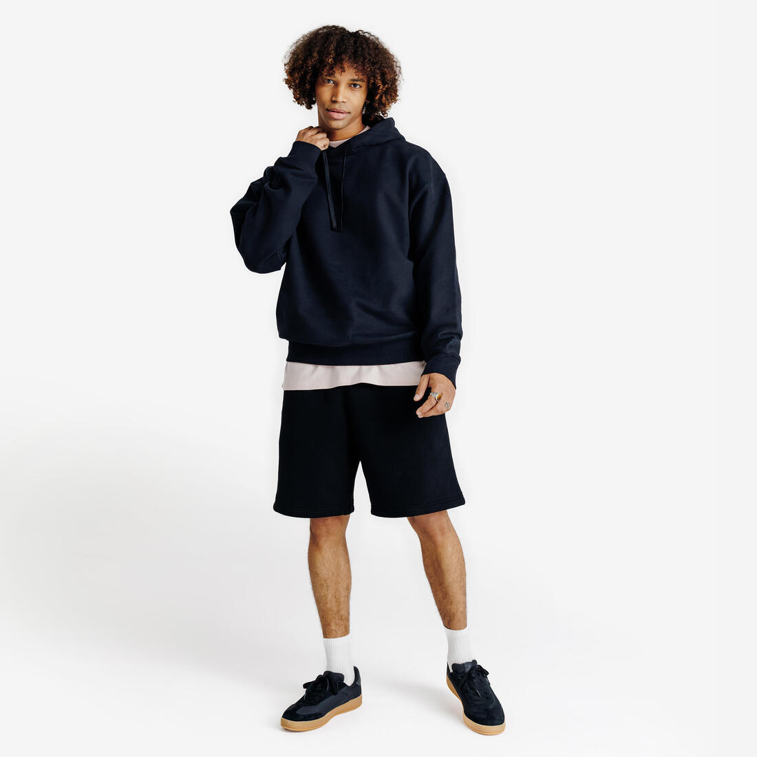 Sweat à capuche oversize homme, Elementals, noir
