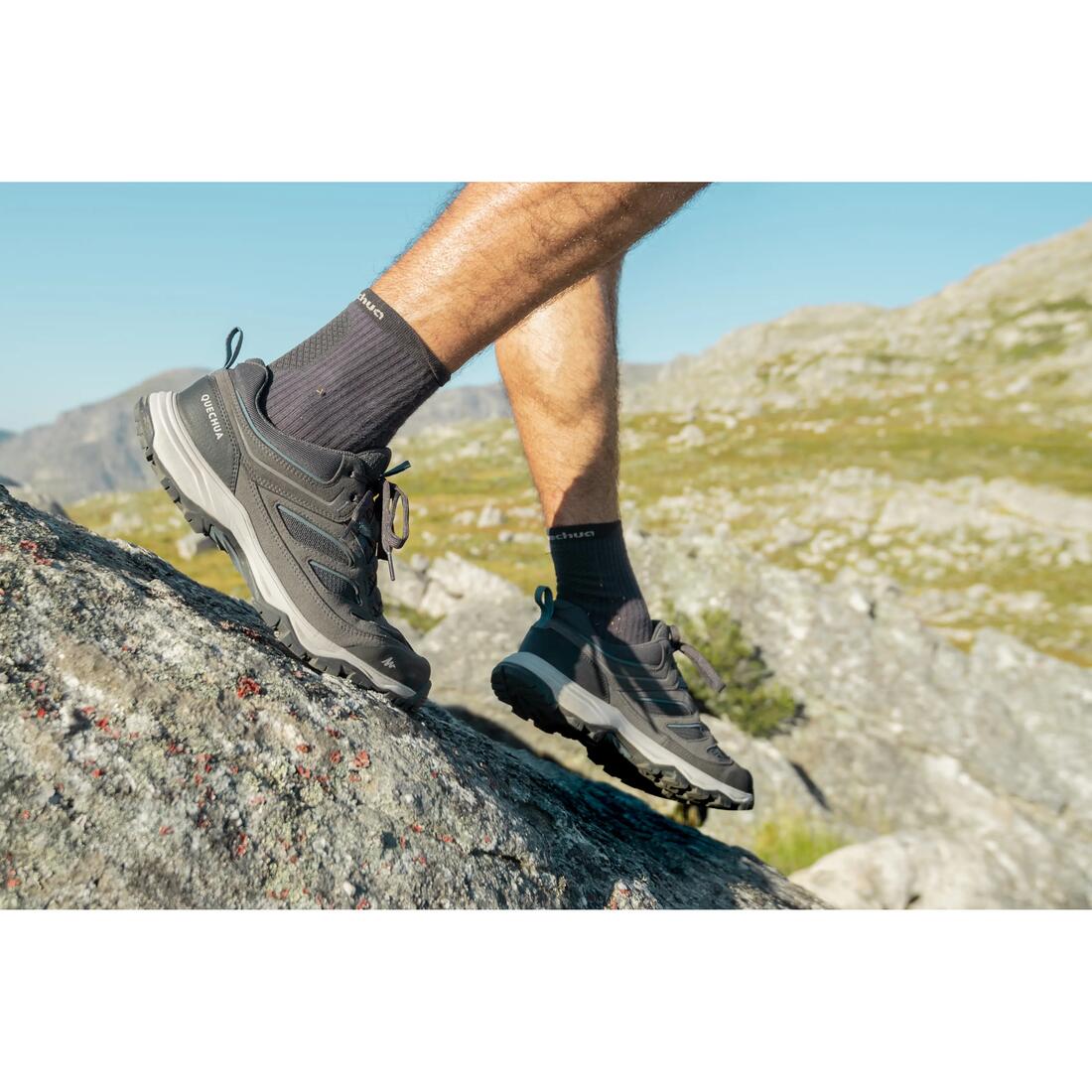 Chaussures de randonnée homme, MH100 gris