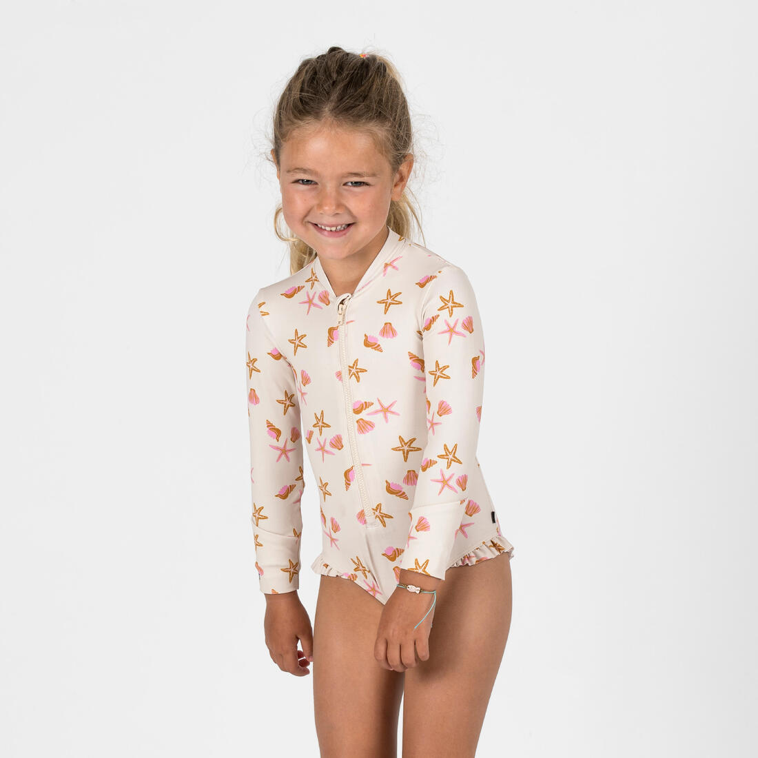 Maillot de bain 1 pièce anti UV manches longues Bébé / Fille - Izia shell