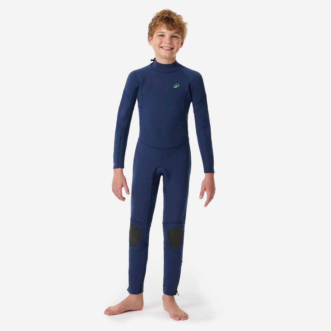 Combinaison intégrale surf caoutchouc naturel 2/2 mm yulex enfant, 100 bleu