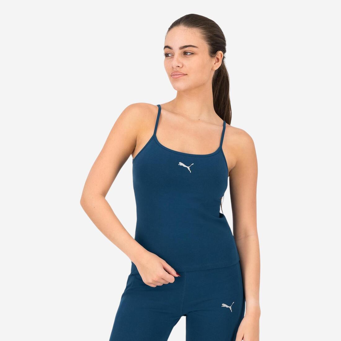 Débardeur puma fitness coton bleu femme