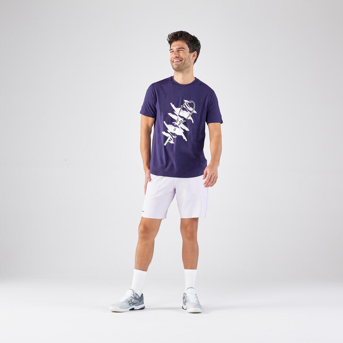 T-shirt de tennis homme - tts soft blanc cassé