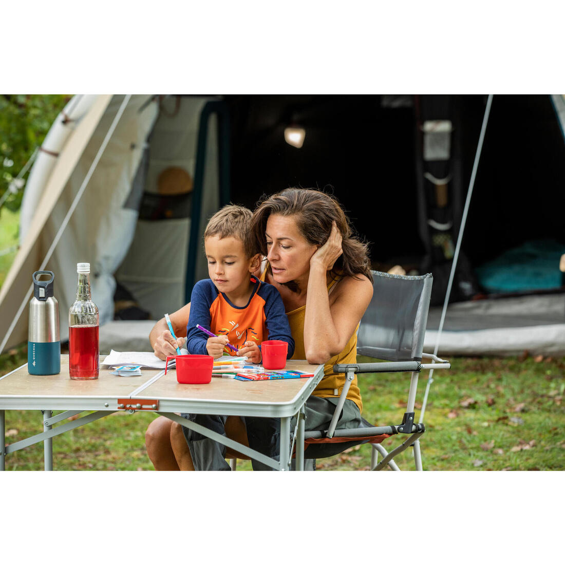 Tente de camping gonflable 5 places 2 chambres, Fresh & Black, Air Seconds 5.2