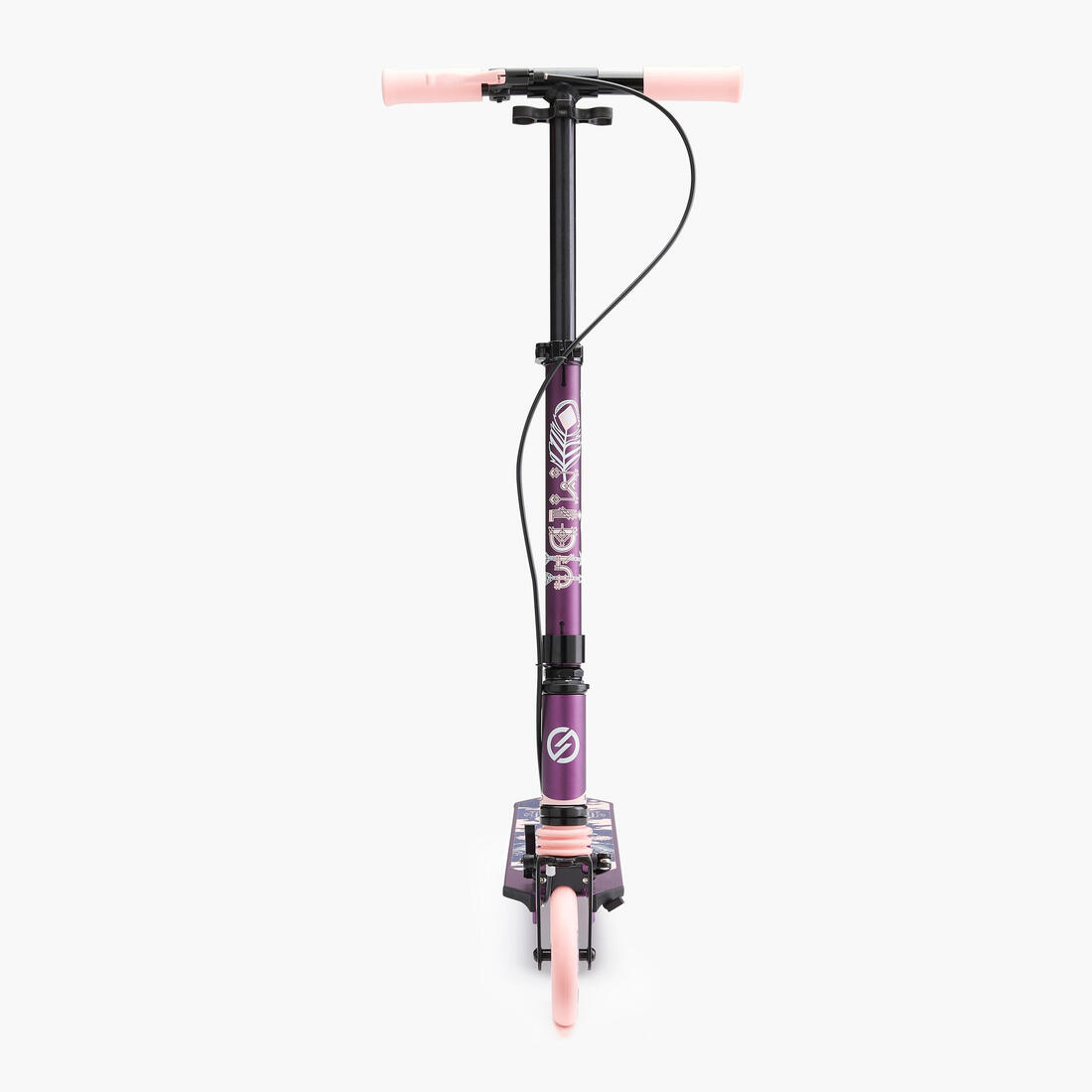 Trottinette enfant mid5 avec frein au guidon et suspension violette