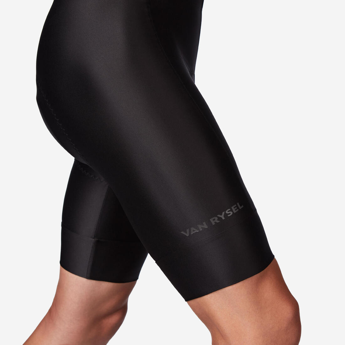 Cuissard court de vélo de route sans bretelles homme, Essential noir