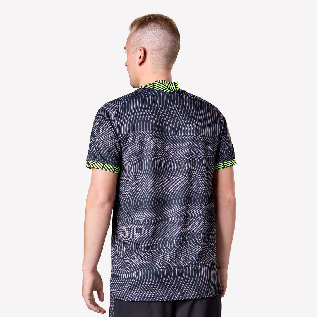 Maillot de football  adulte Viralto II wavy noir & jaune fluo