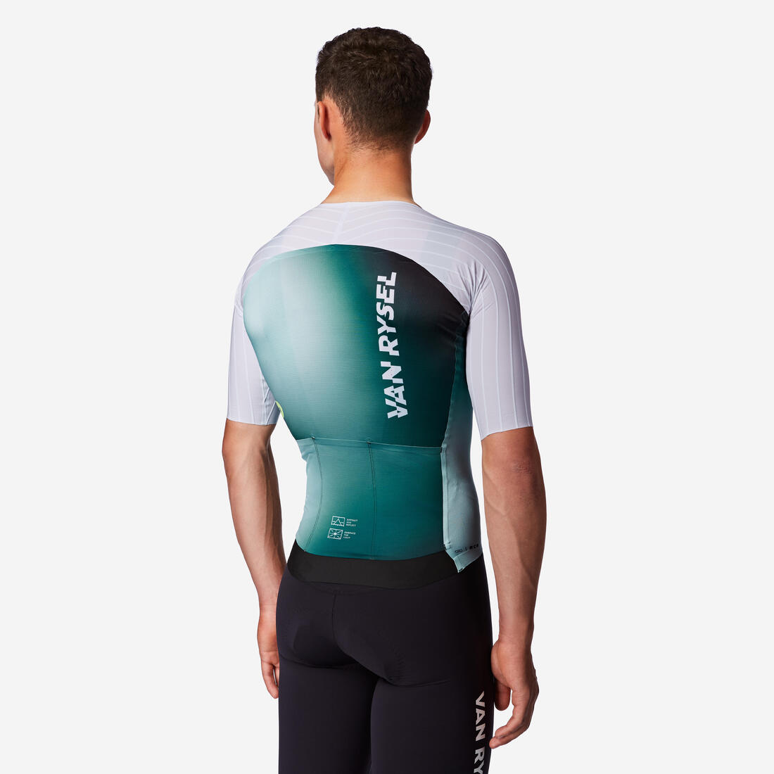 Maillot manches courtes de vélo de route aéro homme,  RCR-F vert