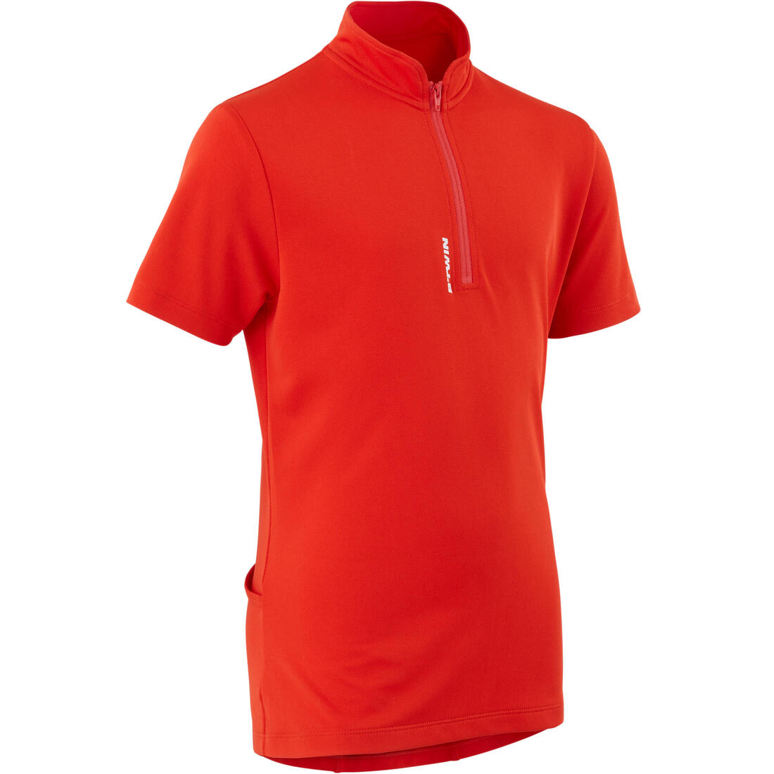 Maillot manches courtes vélo enfant 100 rouge – rouge écarlate