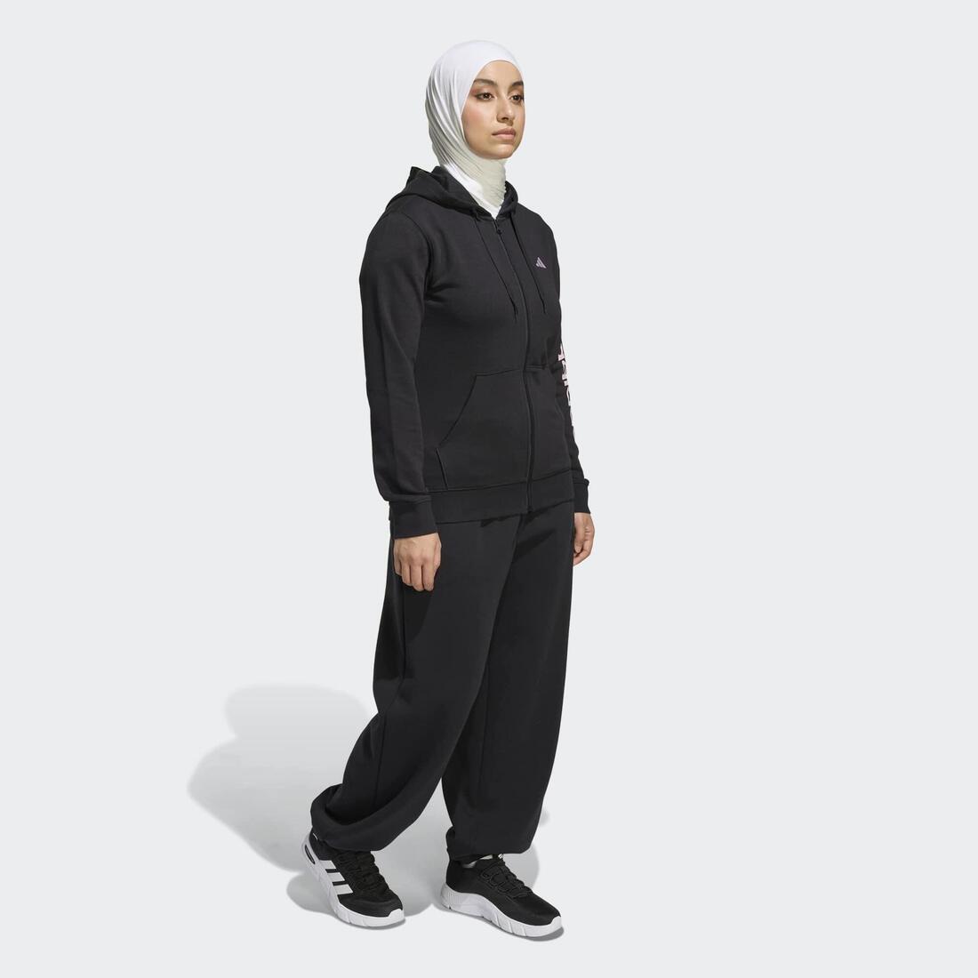 Sweat à capuche zippé de fitness femme