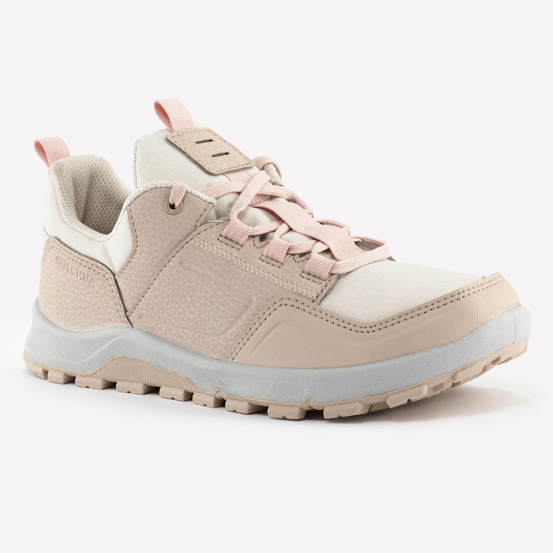 Chaussures de randonnée à lacets déperlantes 35 au 38 enfant, NH500 beige