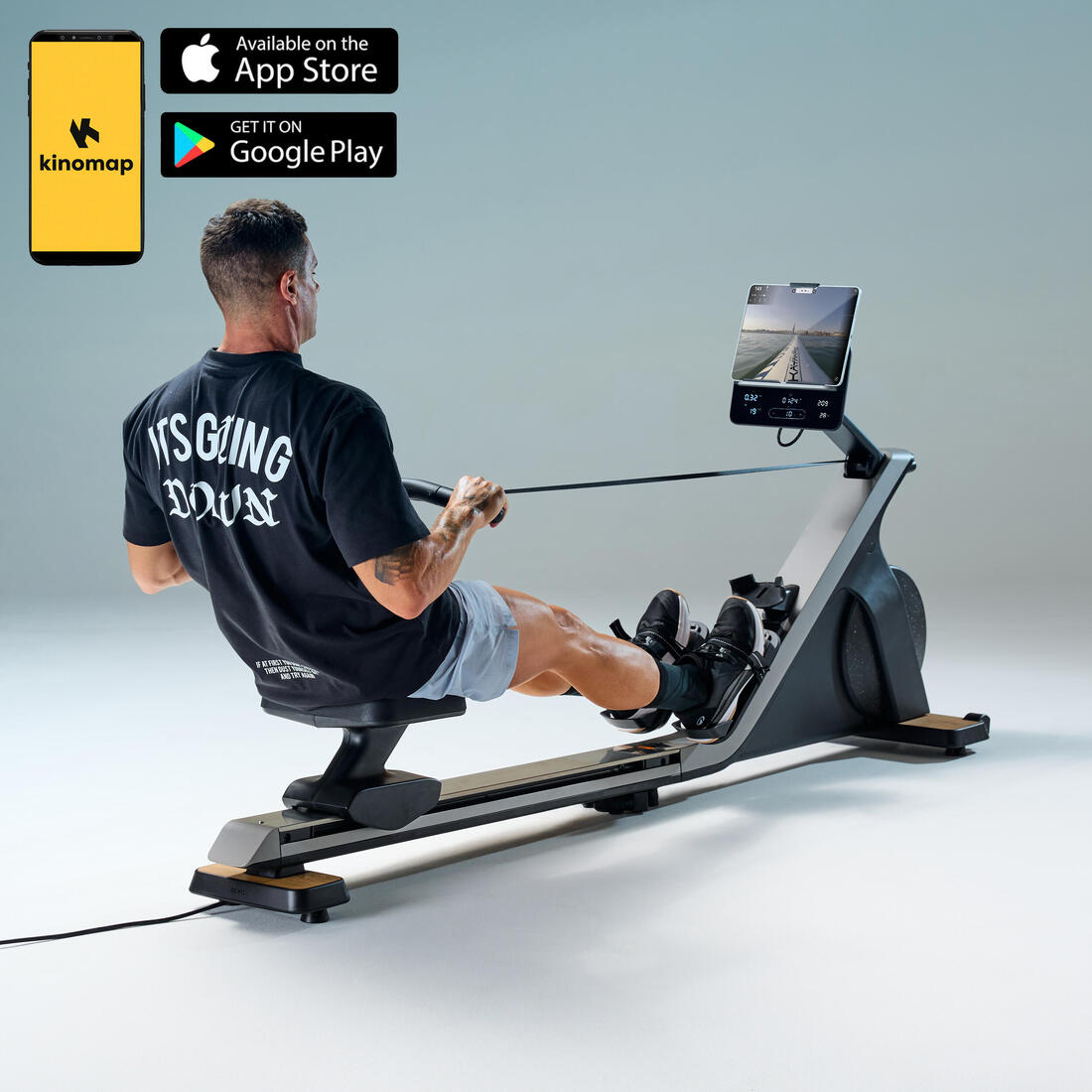 Rameur connecté, Training rower 900, garanti par Decathlon