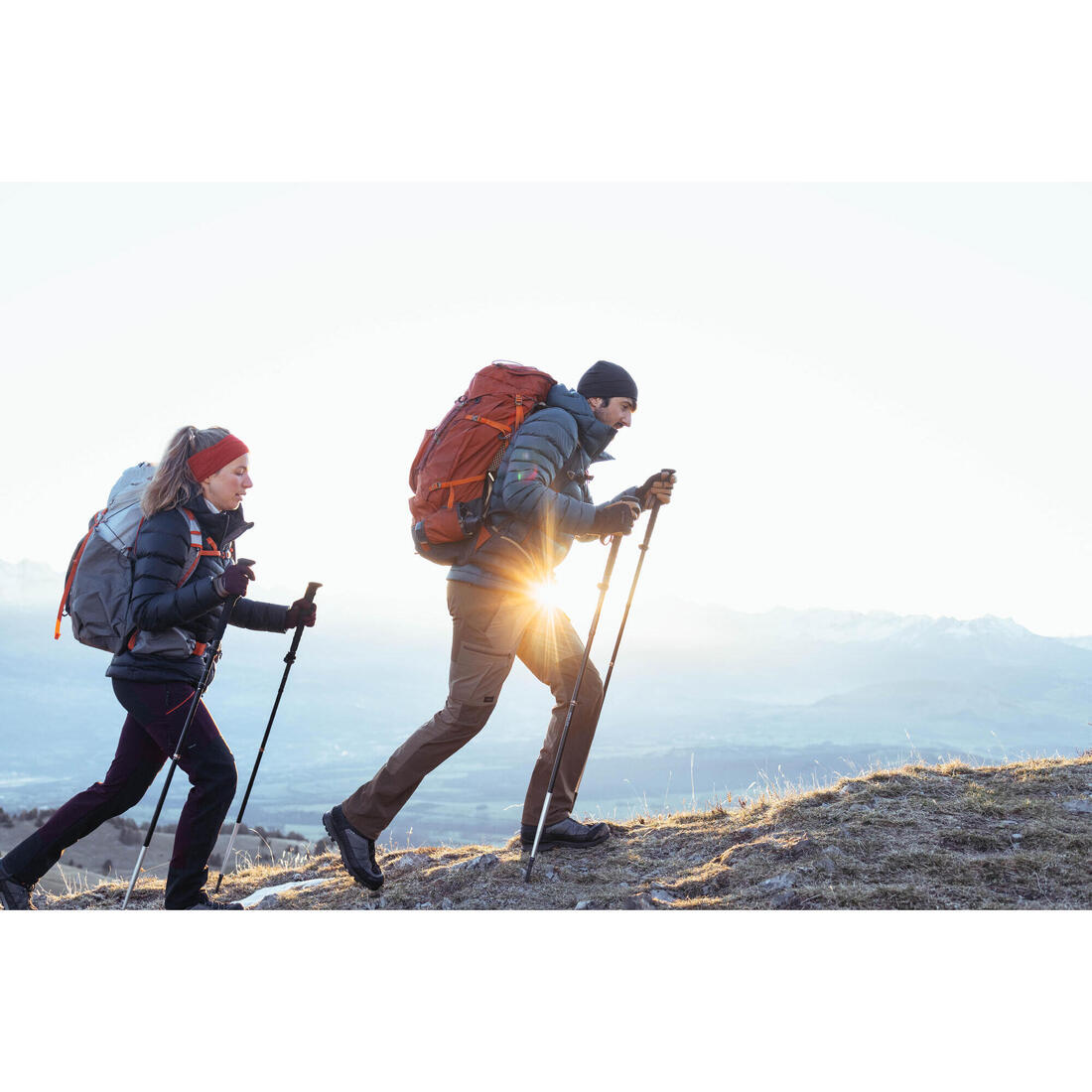Doudoune à capuche en duvet de trek montagne - mt500 -10 °c - homme