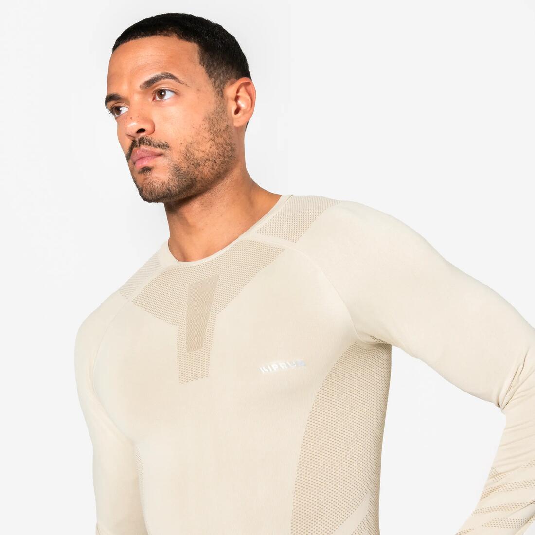 T-shirt de running manches longues slim Homme - KIPRUN Run 500 Sans couture