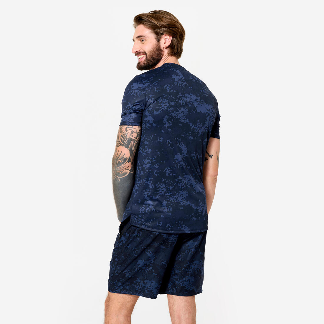 T-shirt de fitness manches courtes respirant col rond homme