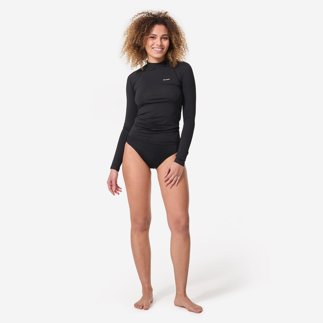 Tee shirt anti uv surf manches longues femme noir