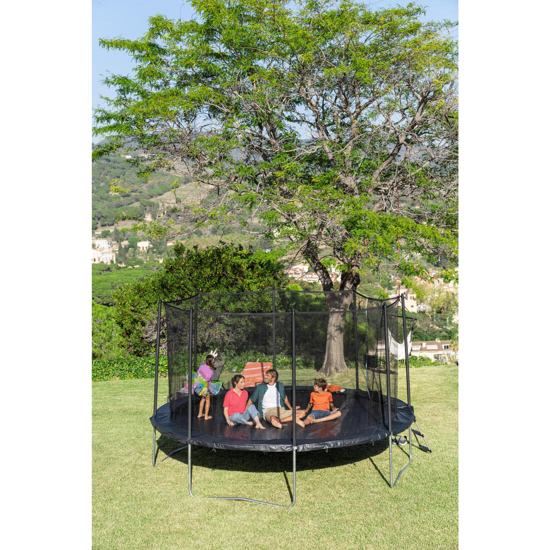 Trampoline 360 avec filet de protection - montage sans outil