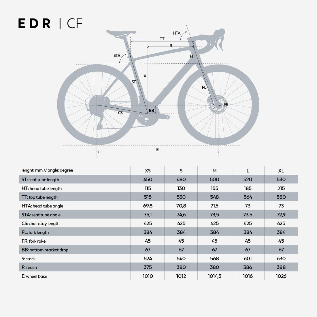 Vélo de route carbone Shimano Tiagra 2x10v, EDR CF