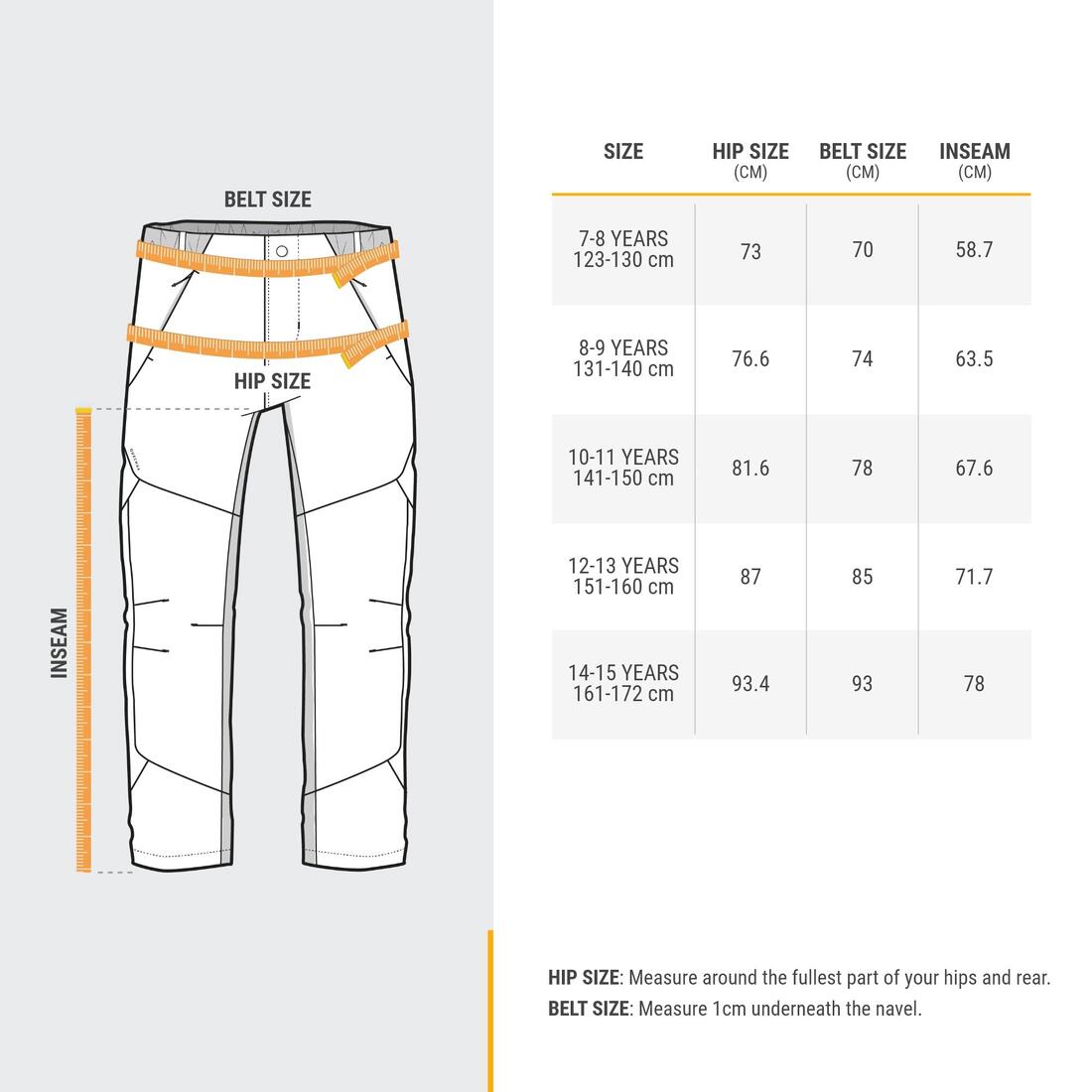 Pantalon de randonnée softshell - mh550 noir - enfant 7-15 ans