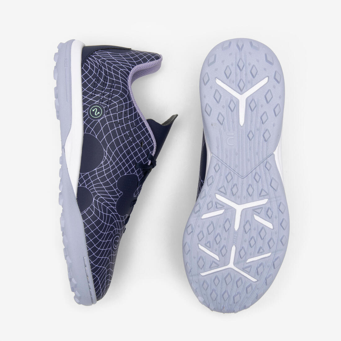 CHAUSSURES DE FOOTBALL ENFANT A LACETS VIRALTO I TURF TF NEBULA