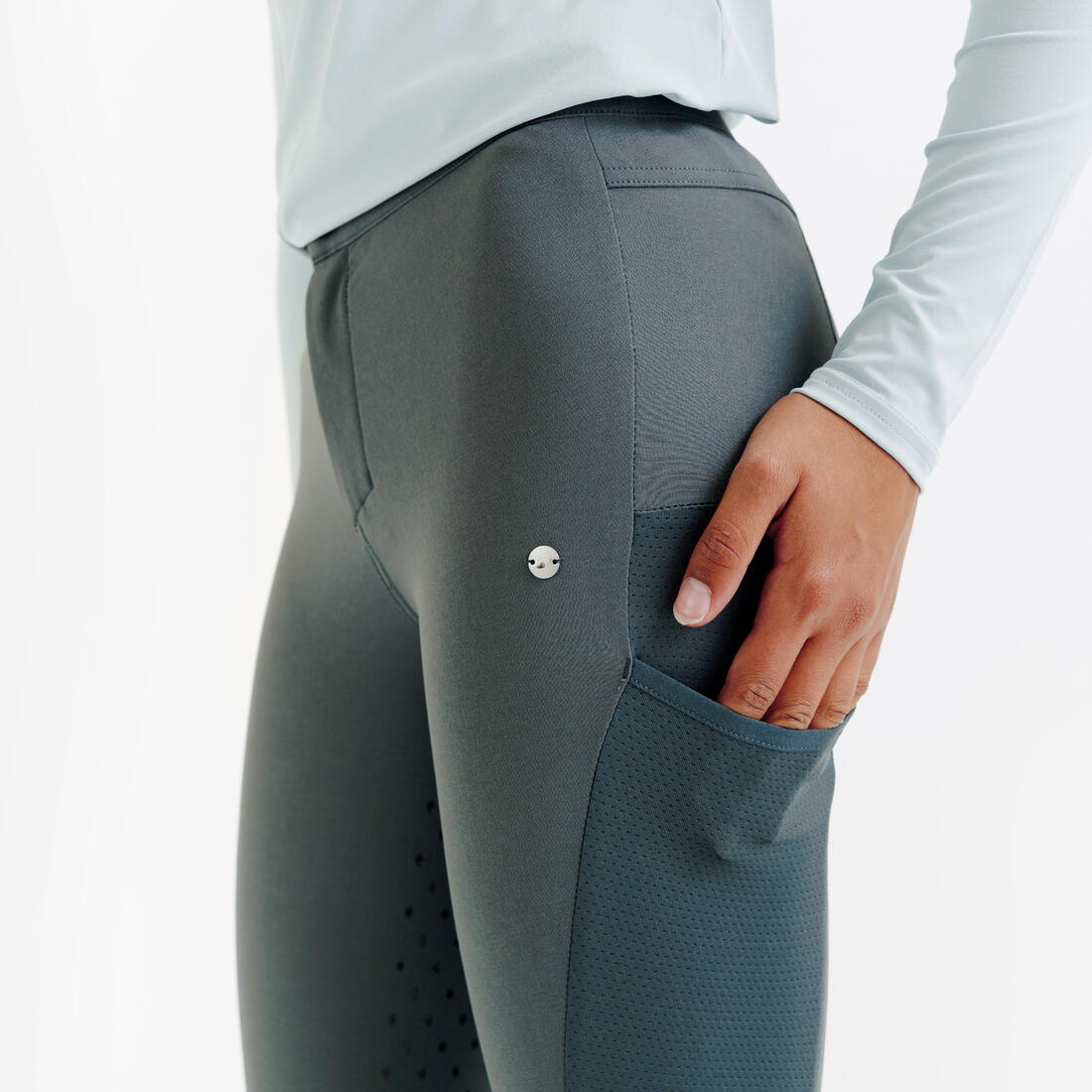 Pantalon équitation  full grip léger Enfant - 500 mesh