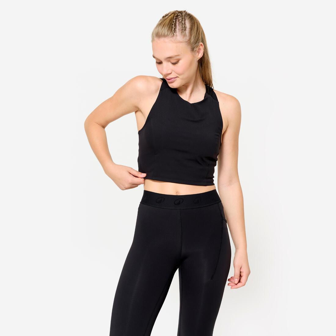 Débardeur de fitness crop-top moulant femme