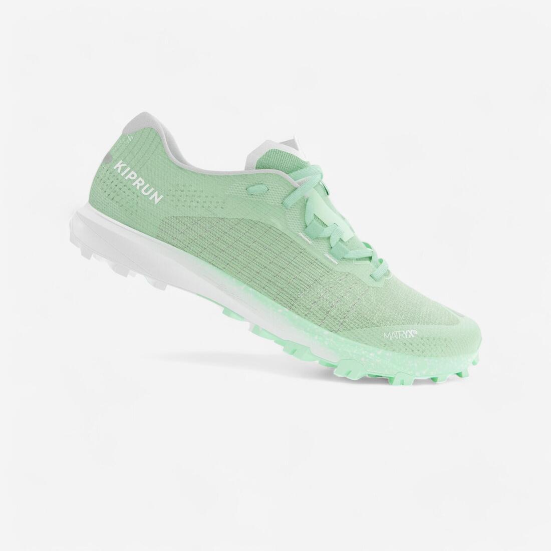 Chaussures trail running compétition femme - kiprun race light vert clair – Default