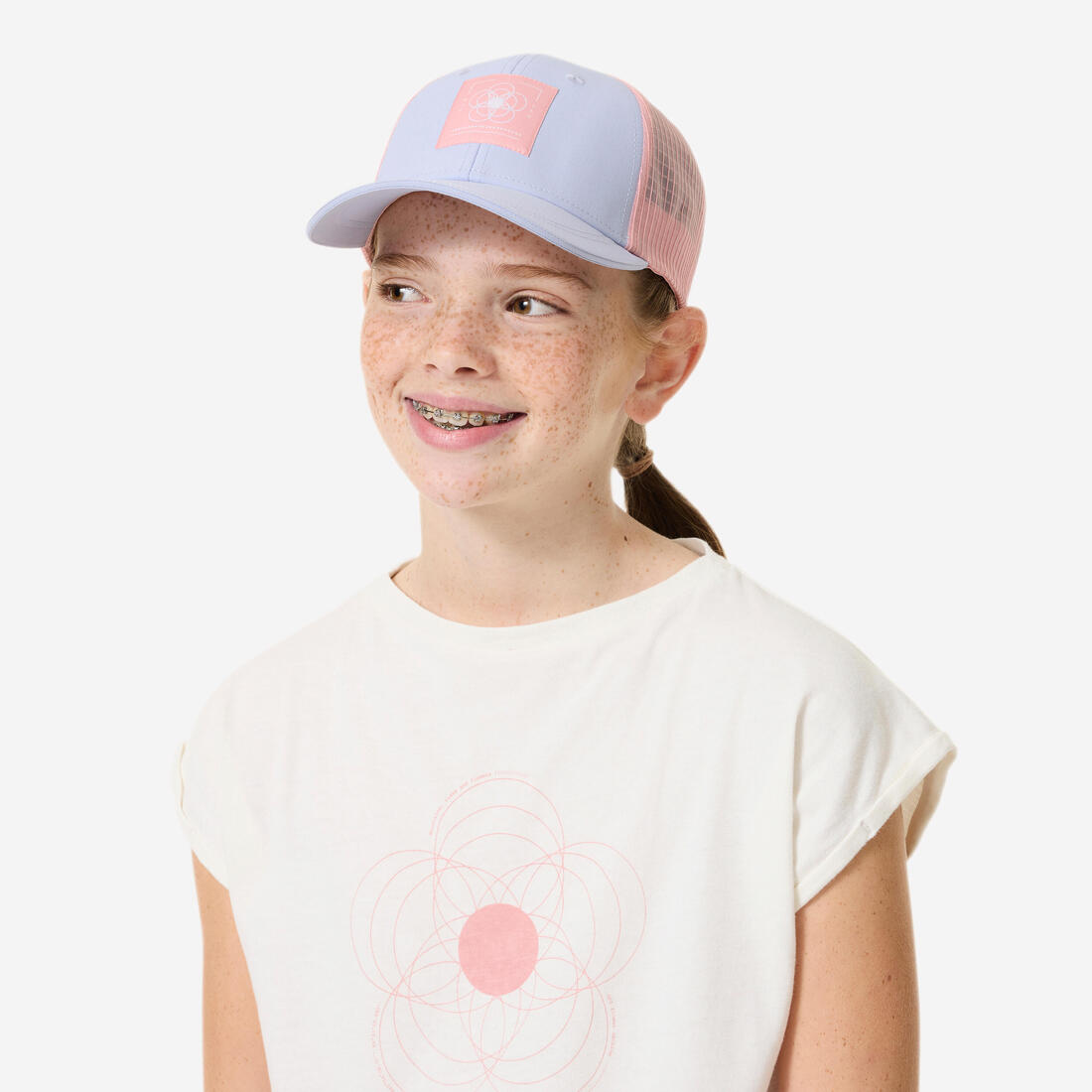 Casquette de randonnée 7-15 ans enfant, MH100 Trucker