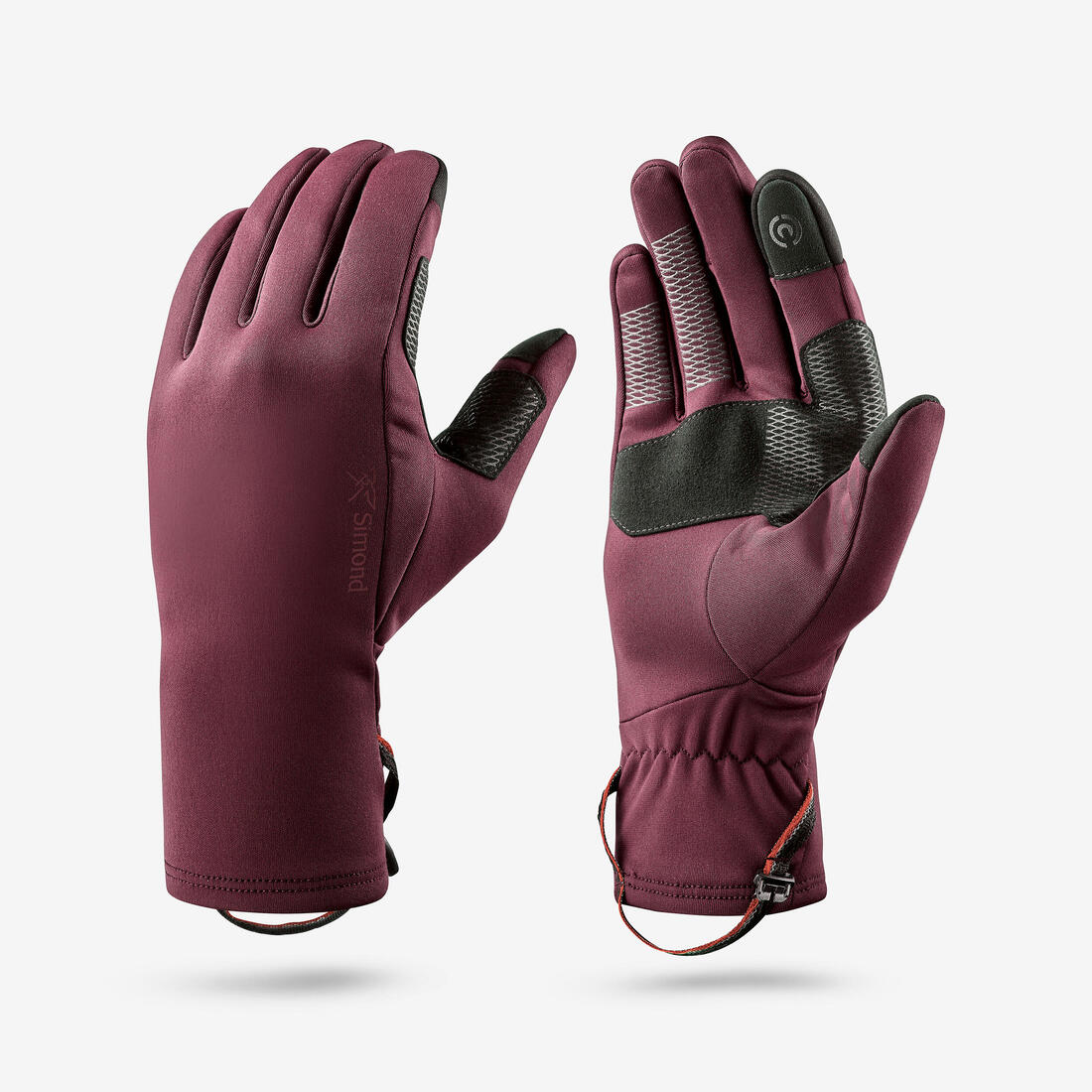 Gants tactiles et stretch de trekking adultes, MT500