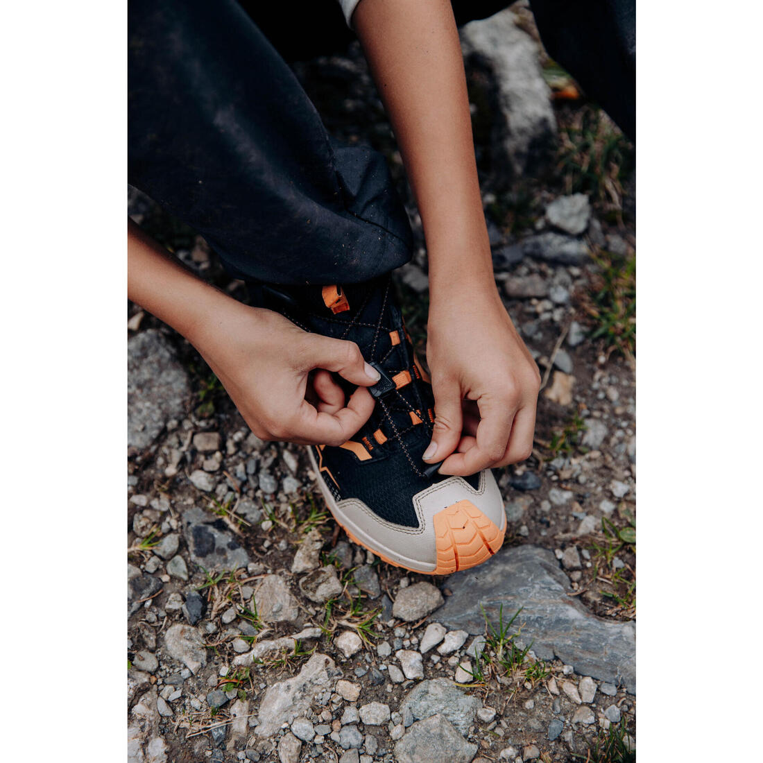 Chaussures de randonnée imperméables enfant du 35 au 38, Crossrock lacets