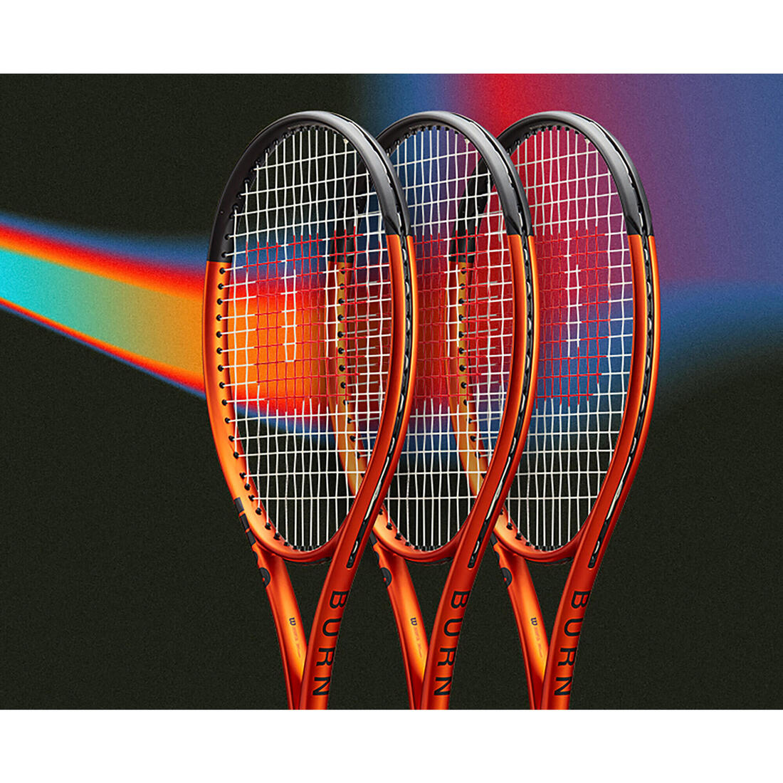 Raquette de tennis adulte - Wilson burn 100LS V5.0 orange 280G