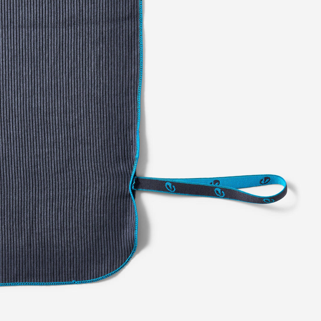 Serviette de bain microfibre côtelée taille XL 110 x 175 cm, bleu foncé
