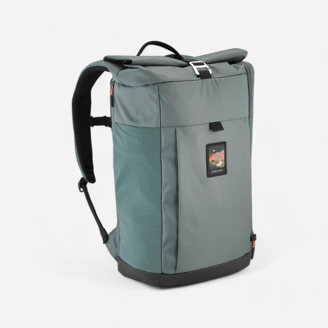 Sac à dos de randonnée 23L, NH500 Escape Rolltop – vert fumé