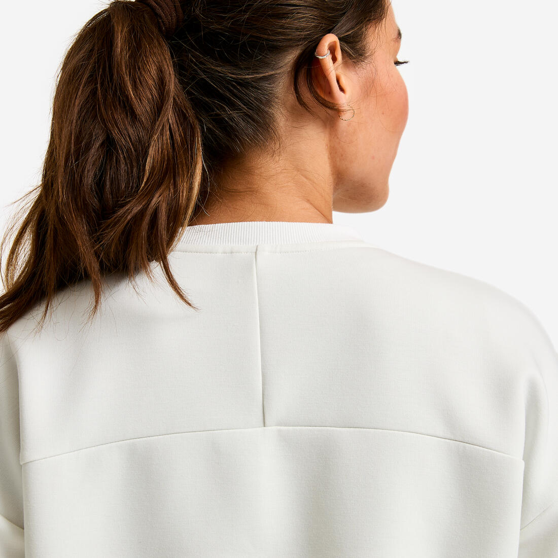 Sweat-shirt blanc, femme