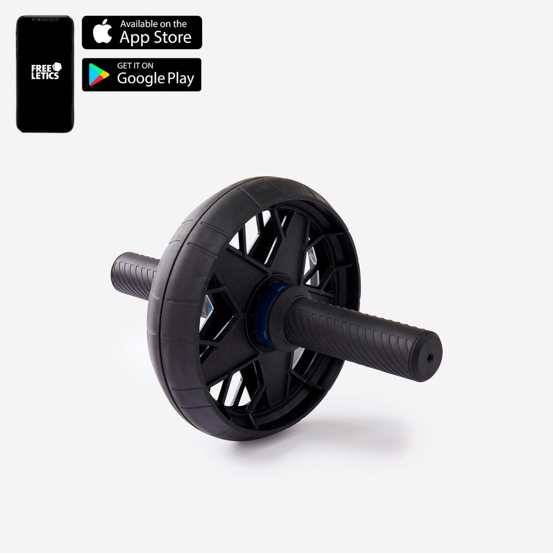 Roue abdominale musculation - Ab wheel bi-mode noire