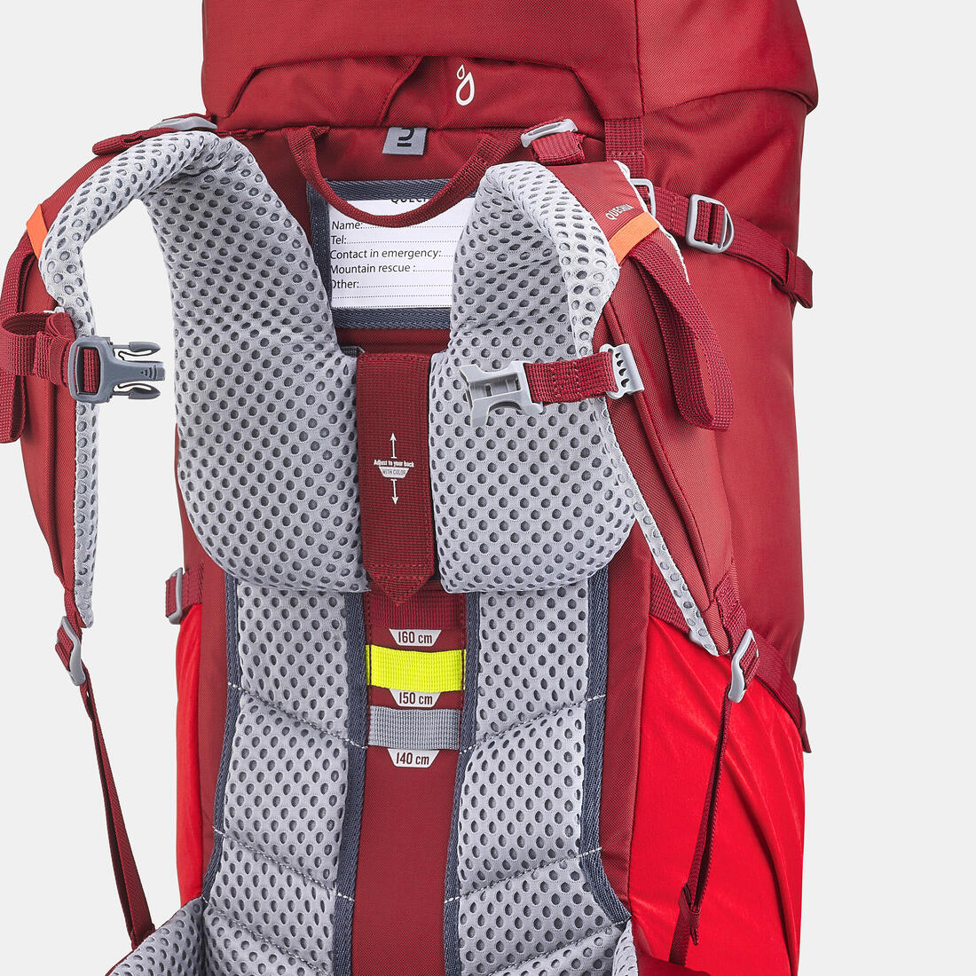 Sac à dos de randonnée 40+10L confortable et ventilé enfant, MH900