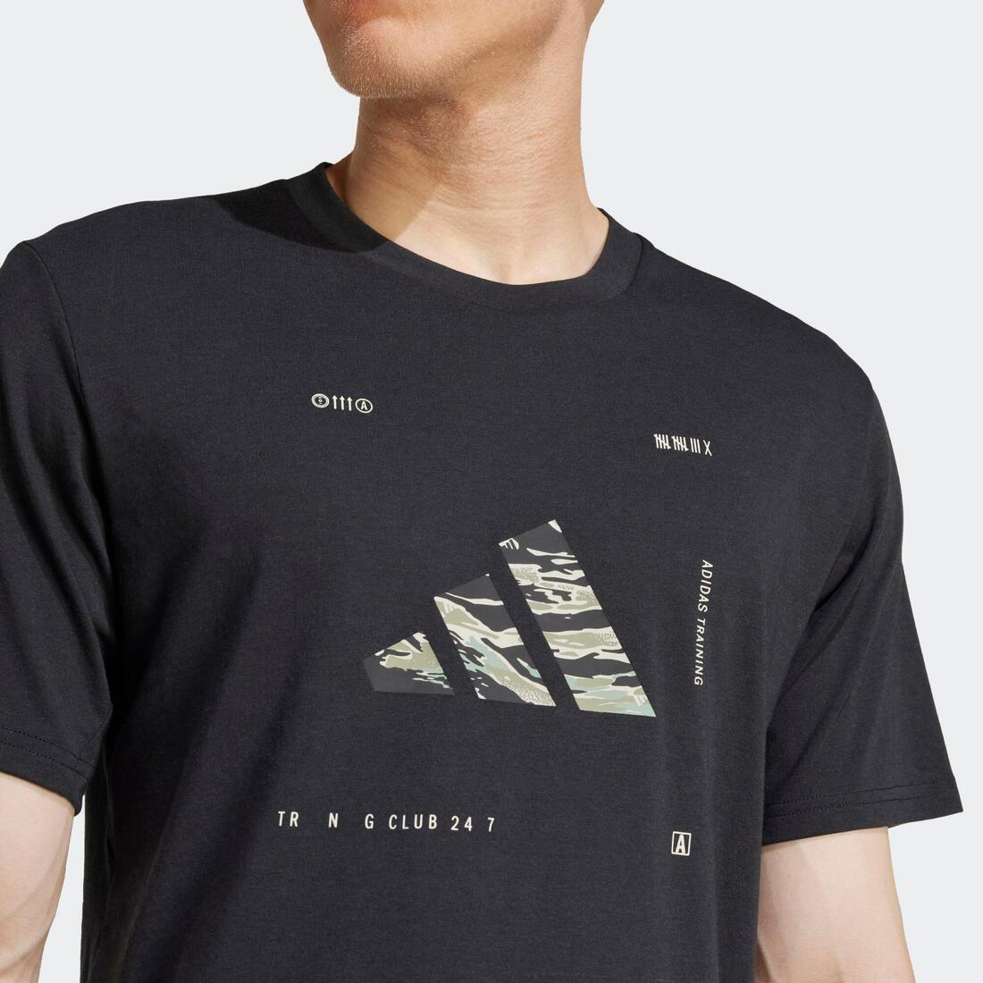 T-shirt de fitness pour homme, noir