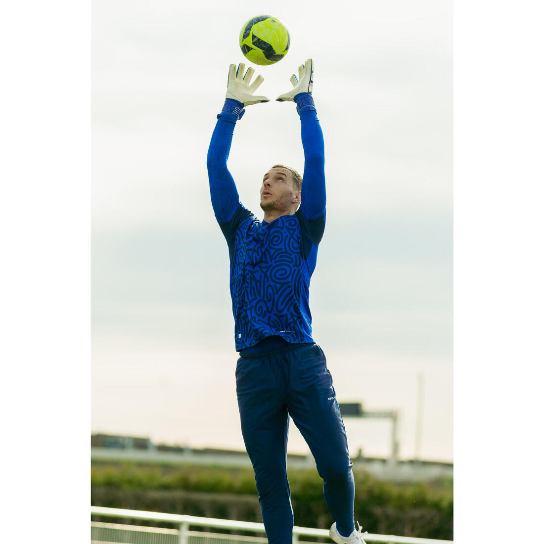 Gant de gardien F500 Viralto  Blanc/bleu Adulte