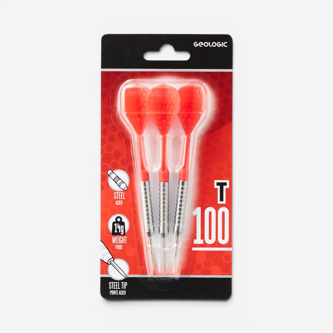 3 FLECHETTES POINTES ACIER T100